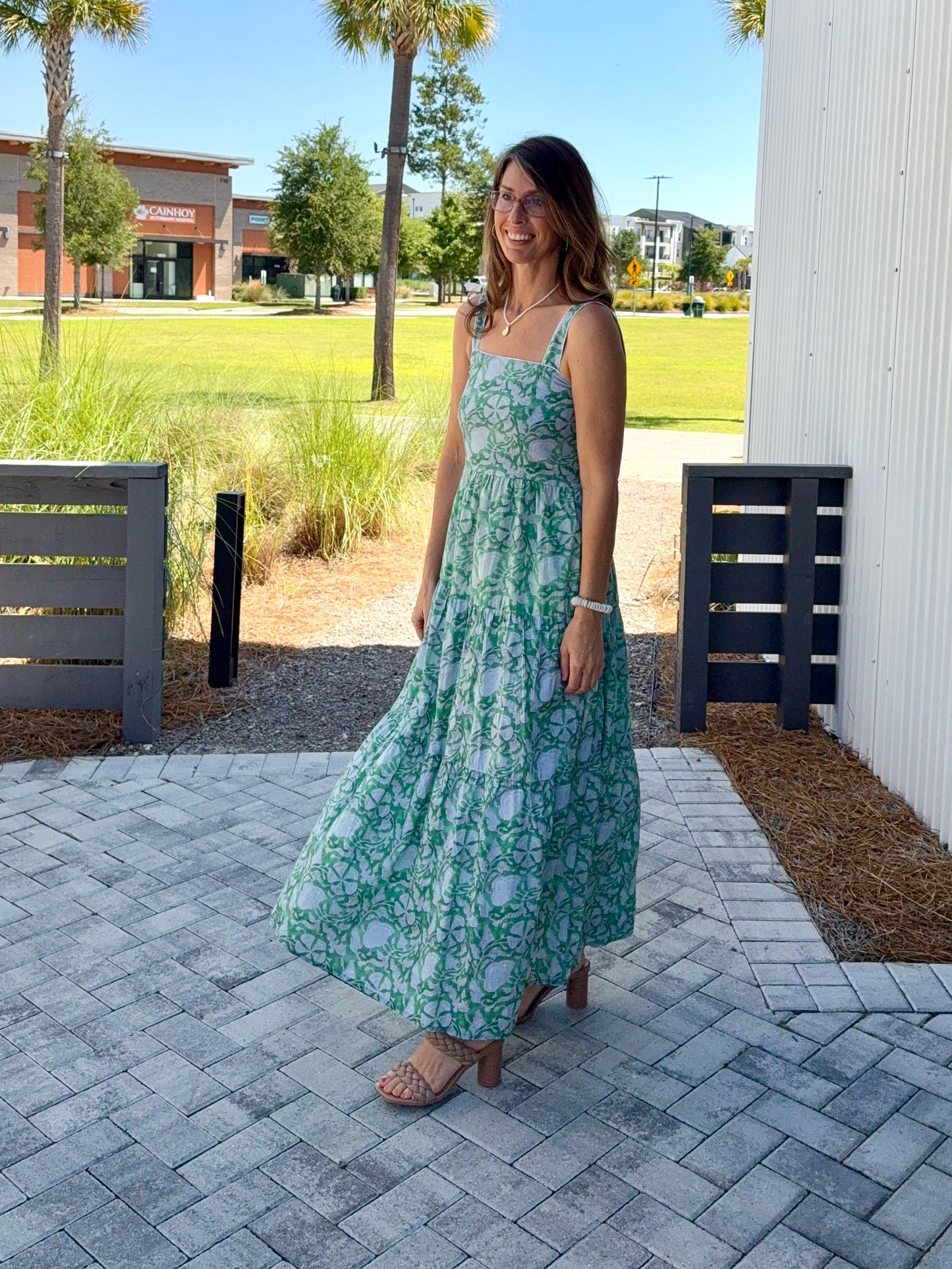 The Piper Dress- Watercolor Green
