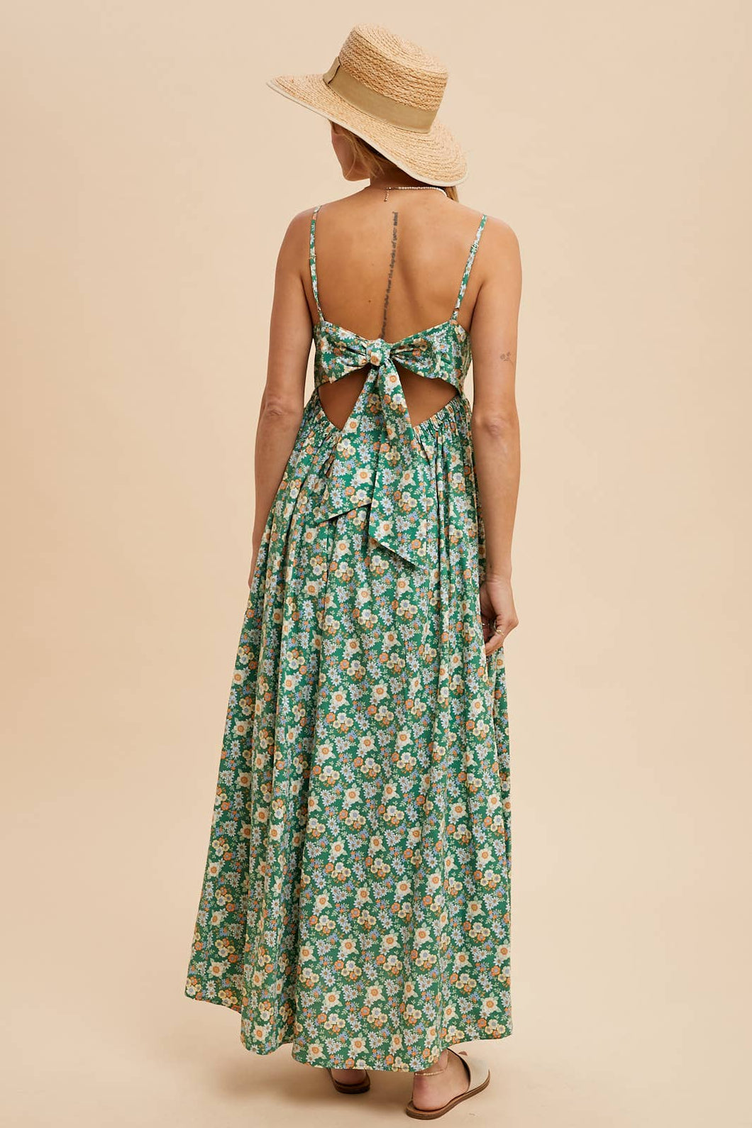 Open Tied Back Maxi Sundress