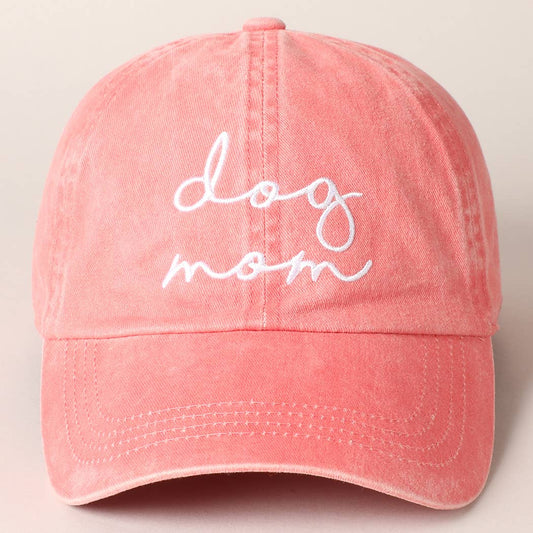 Dog Mom Lettering Embroidery Baseball Cap