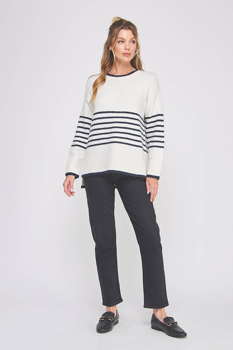 Mid Stripes Boyfriend Sweater