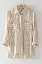 Load image into Gallery viewer, Relaxed Fit Vertical Striped Button Down Shirt
