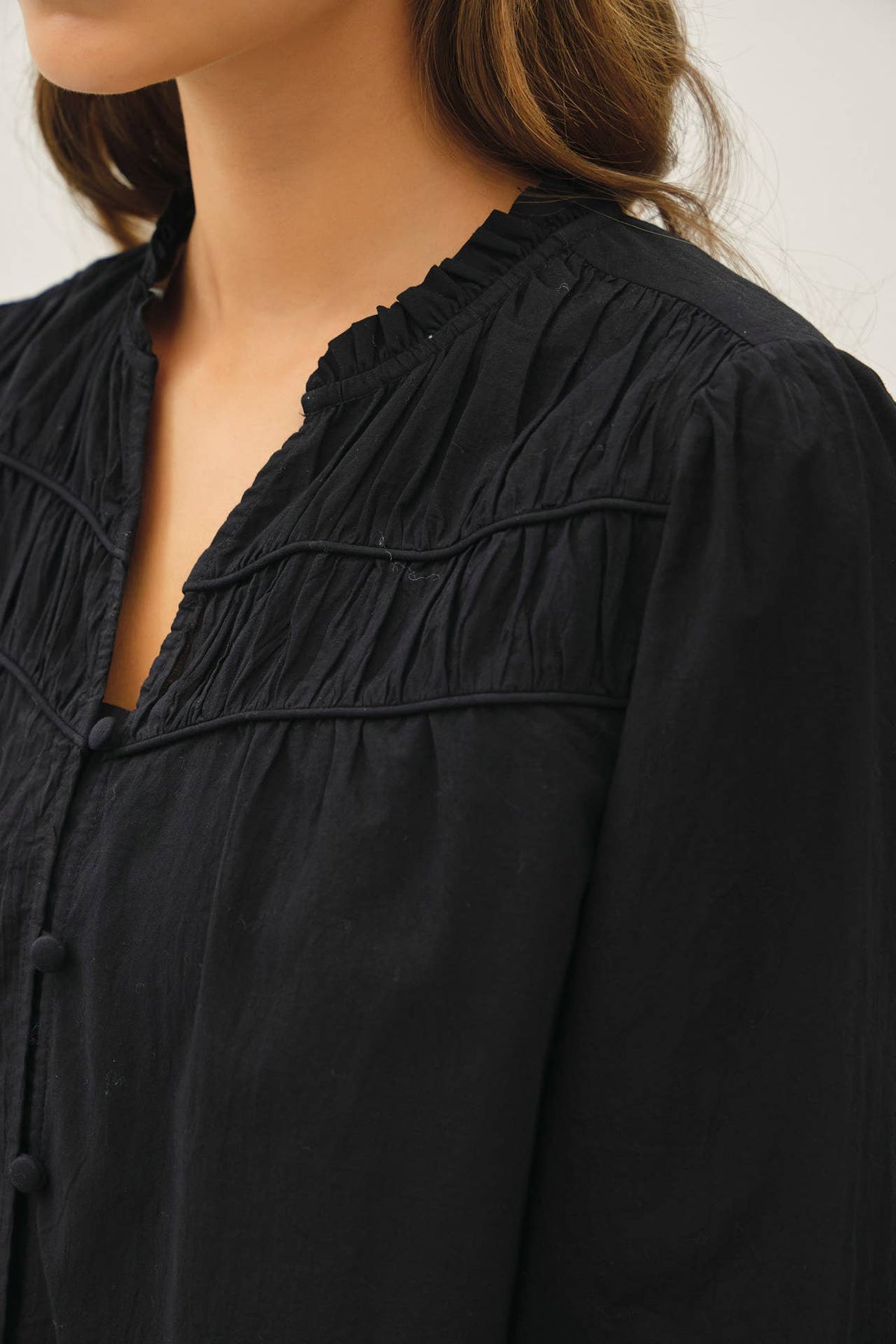 Cotton Button Up Flowy Top
