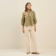 Load image into Gallery viewer, Embroidered Bib Front Top

