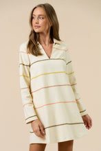Load image into Gallery viewer, Long Sleeve Ric Rac Trim Shirt Dress
