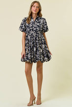 Load image into Gallery viewer, Split V-Neck Bubble Hem Mini Dress
