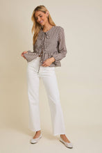 Load image into Gallery viewer, Check Print Triple Bow Front Top
