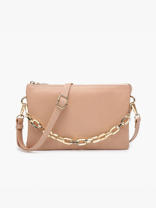 Izzy Textured Crossbody with Guitar Strap