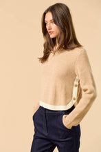 Load image into Gallery viewer, Contrast Trim Side Button Sweater
