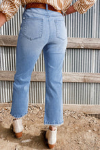 Load image into Gallery viewer, Raw Hem High Waist Flared Jeans
