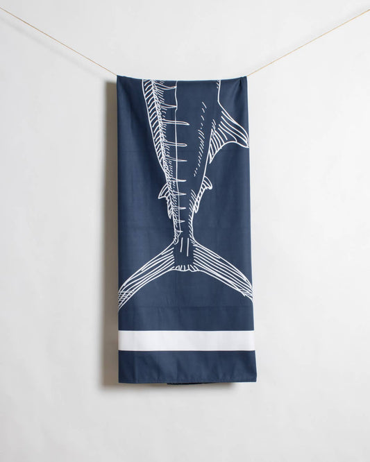 Marlin Giant Beach Towel- Navy/White    40x70
