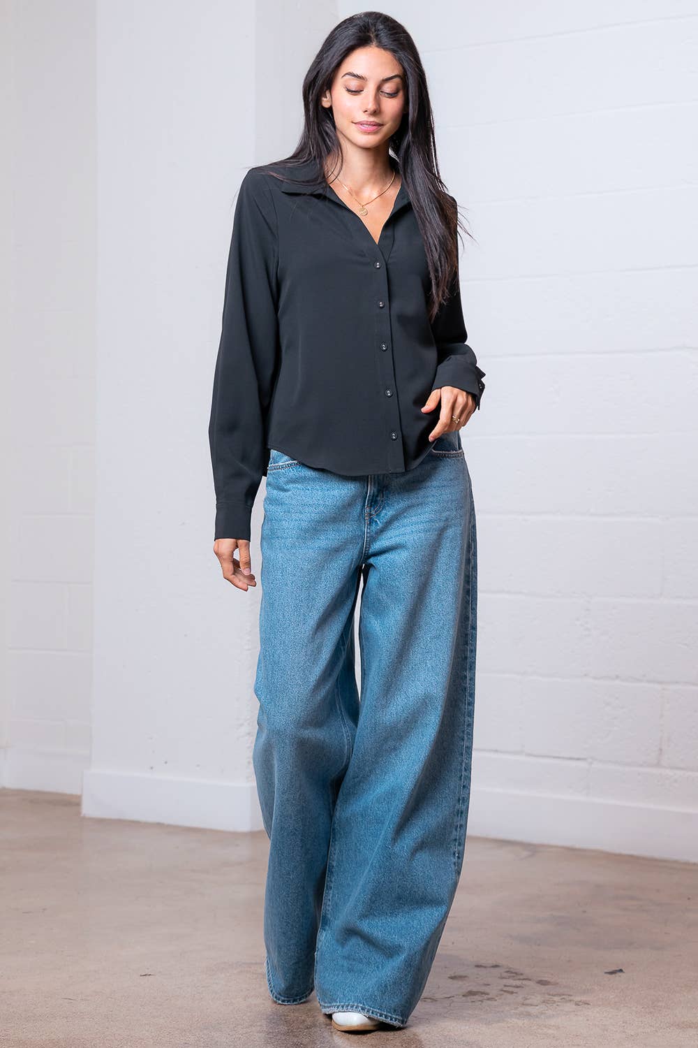 V-neck blouse