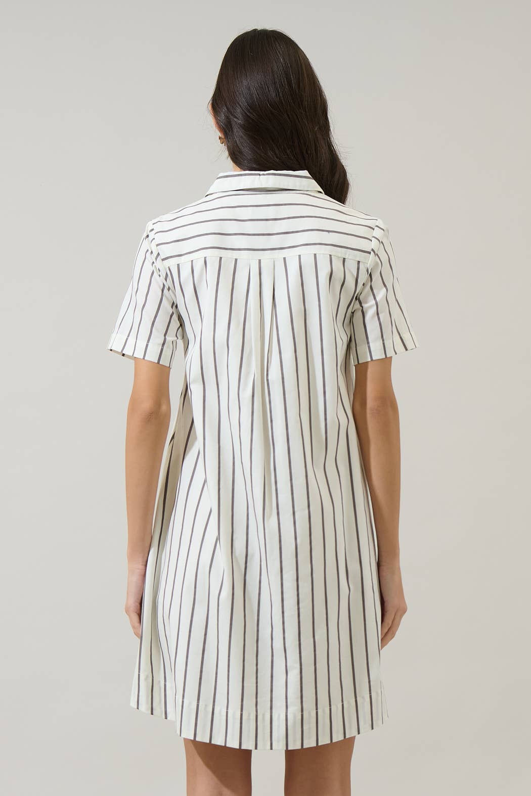 Striped Collared Mini Dress
