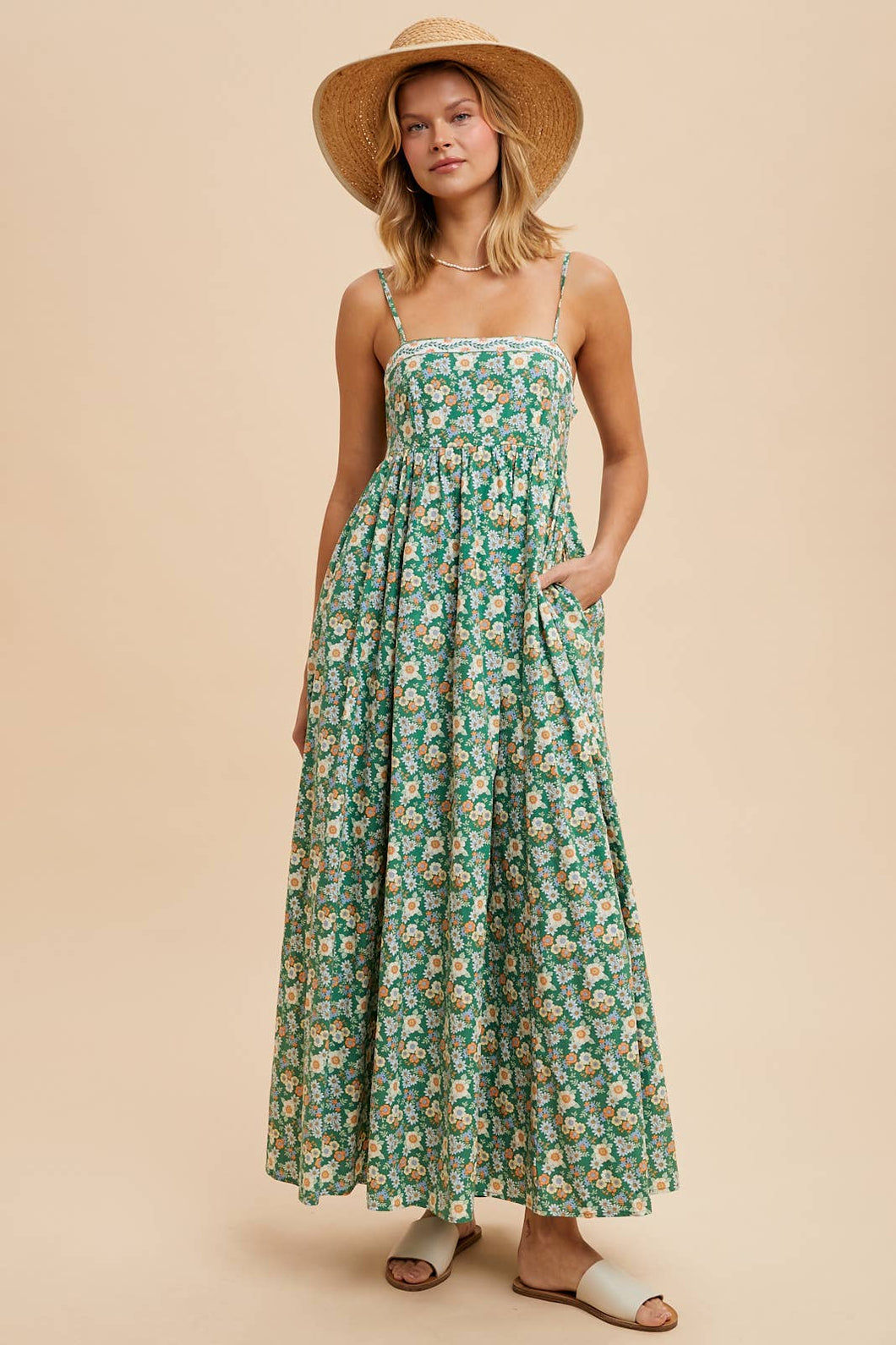 Open Tied Back Maxi Sundress