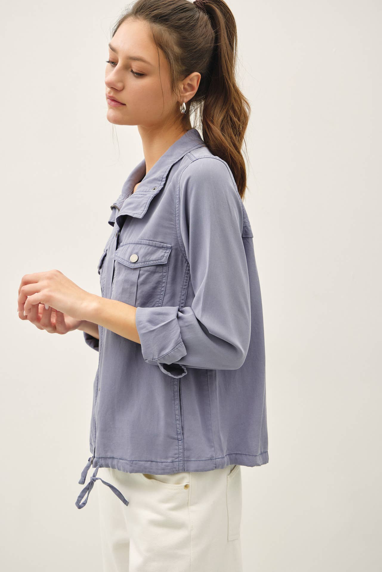 Cropped Utility Safari Jacket
