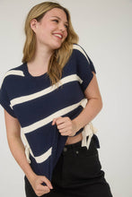 Load image into Gallery viewer, Side Ties Short Sleeve Knit Sweater
