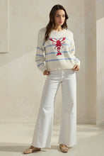 Load image into Gallery viewer, Striped Lobster Sweater
