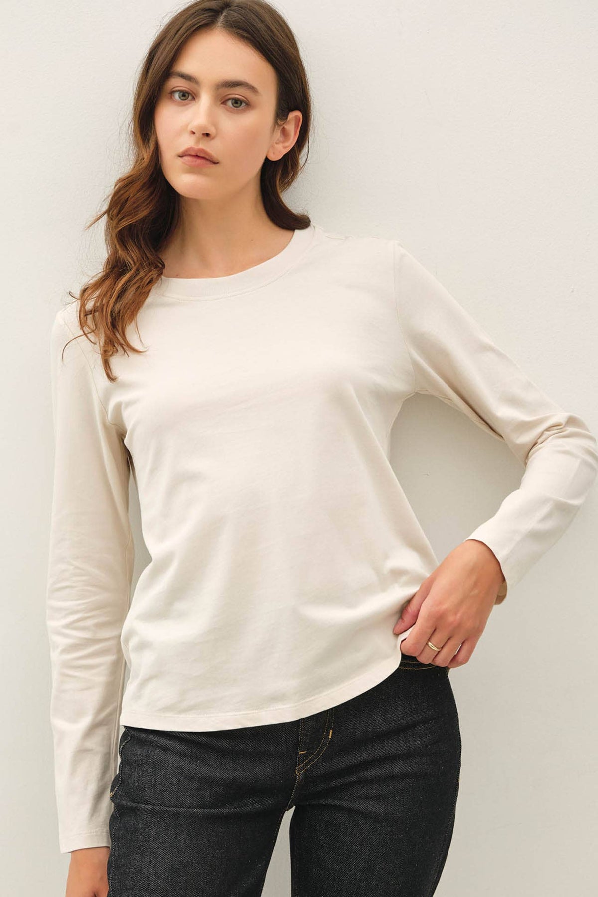 Basic Cotton Long Sleeve Top