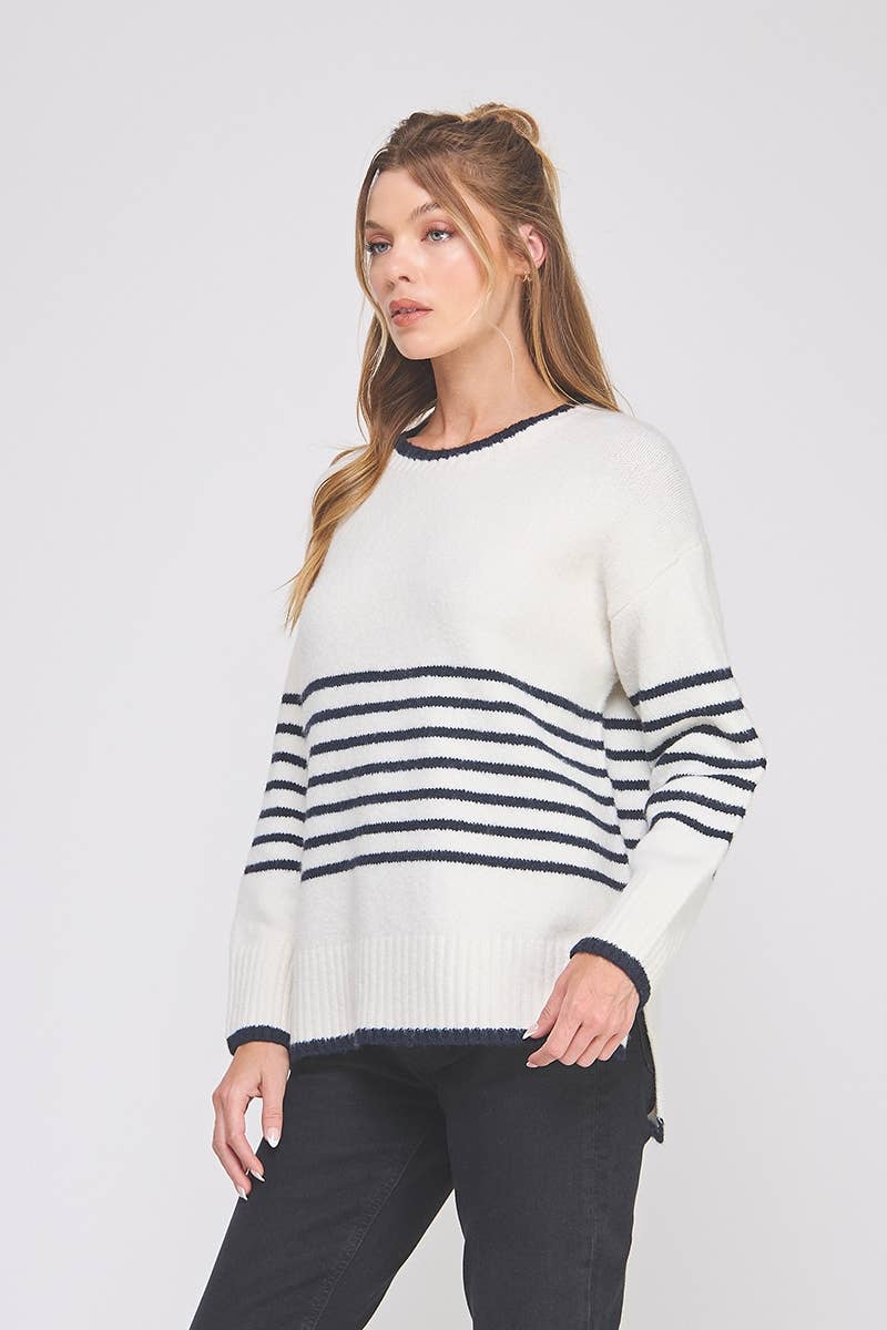 Mid Stripes Boyfriend Sweater