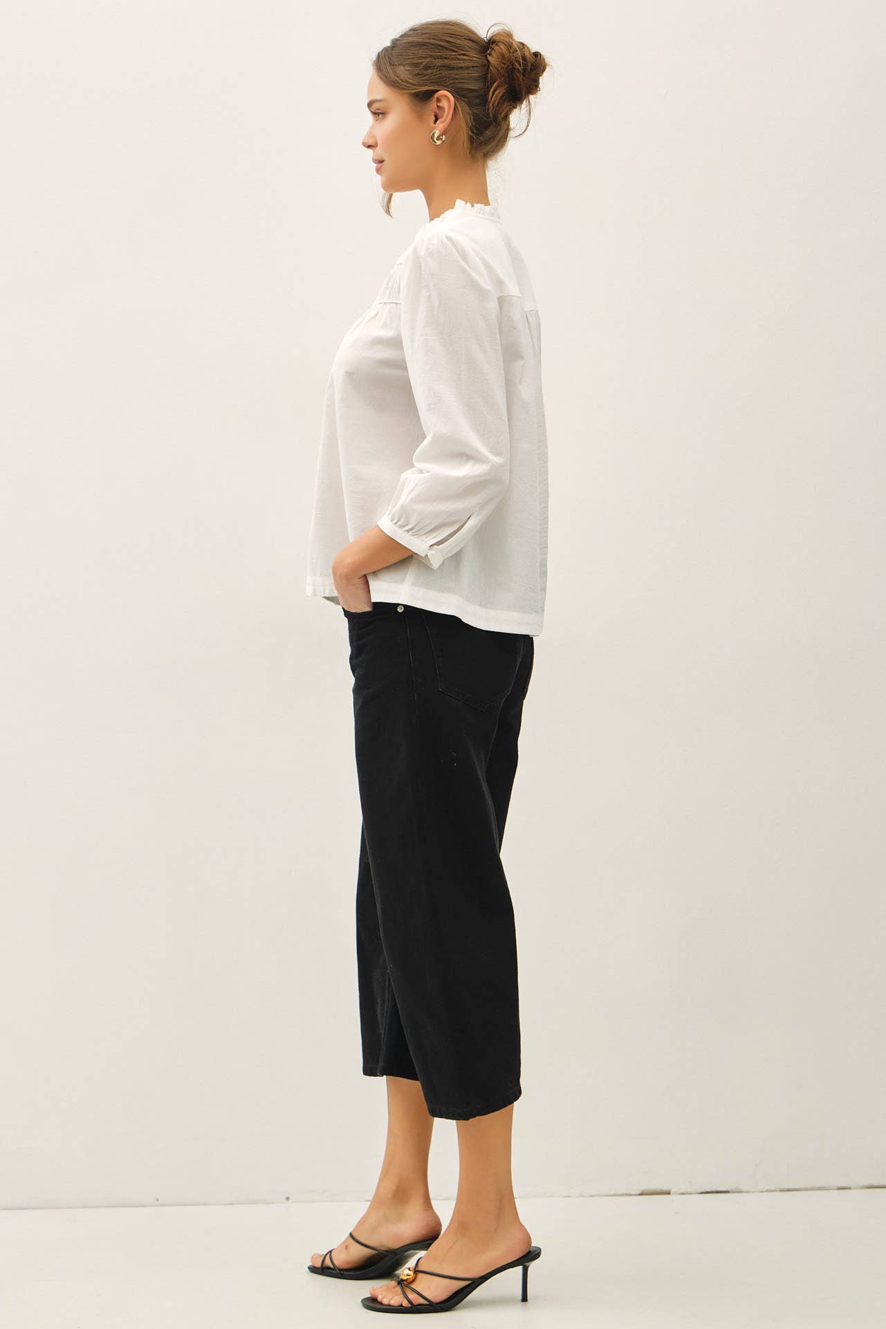 Cotton Button Up Flowy Top
