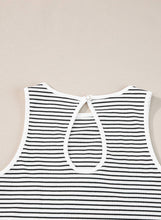 Load image into Gallery viewer, Striped Print Ribbed Knit Tank Top
