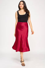 Load image into Gallery viewer, Satin High Waist Midi Skirt
