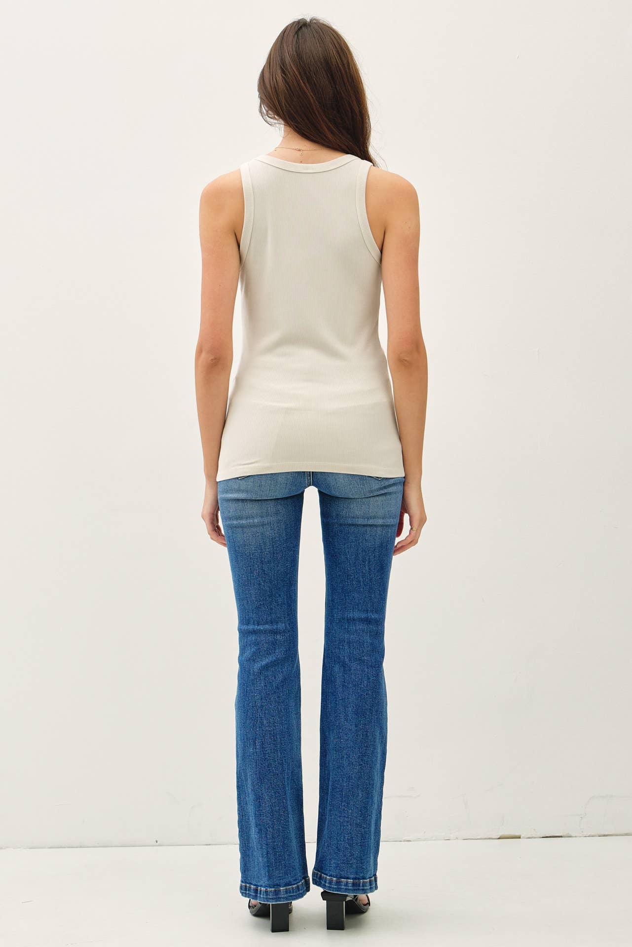 Classic Ribbed Scoop Neck Tank Top