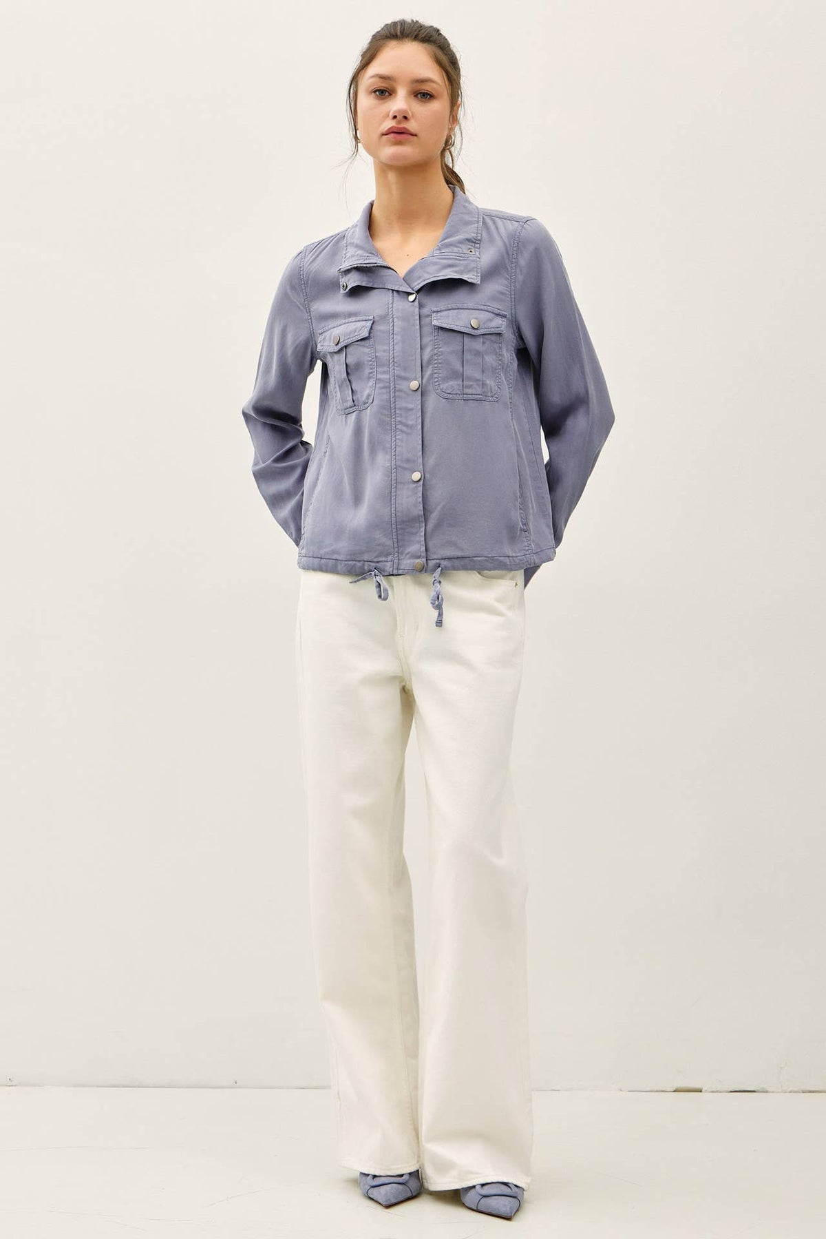 Cropped Utility Safari Jacket