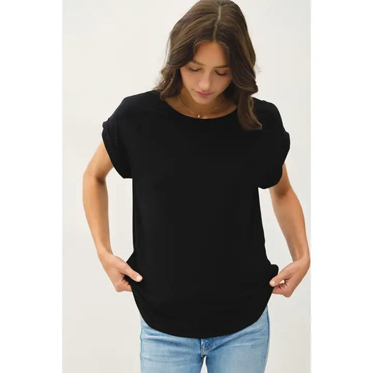 Bamboo Cuff Sleeve Tee
