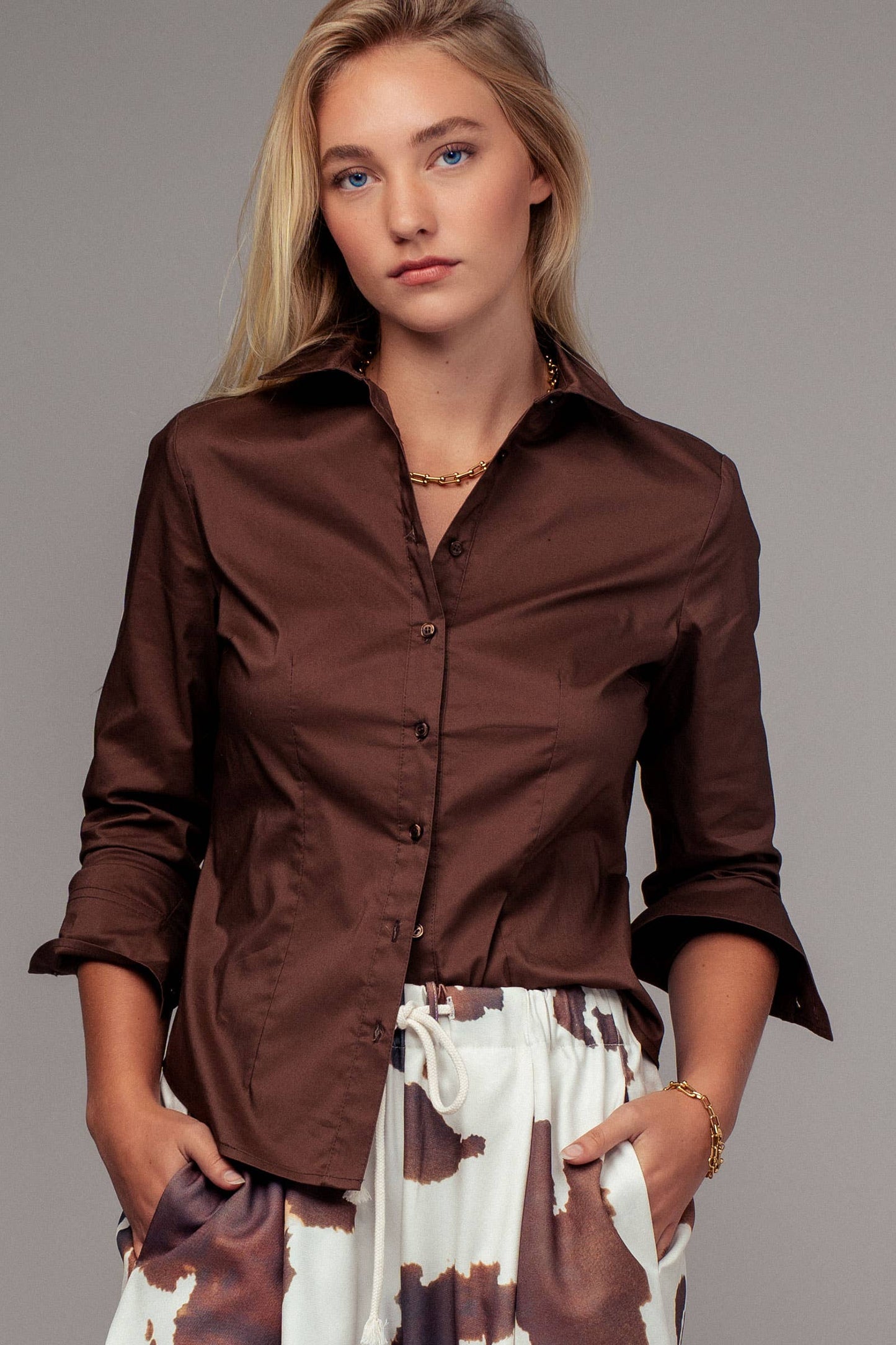 Tailored Button Down Top