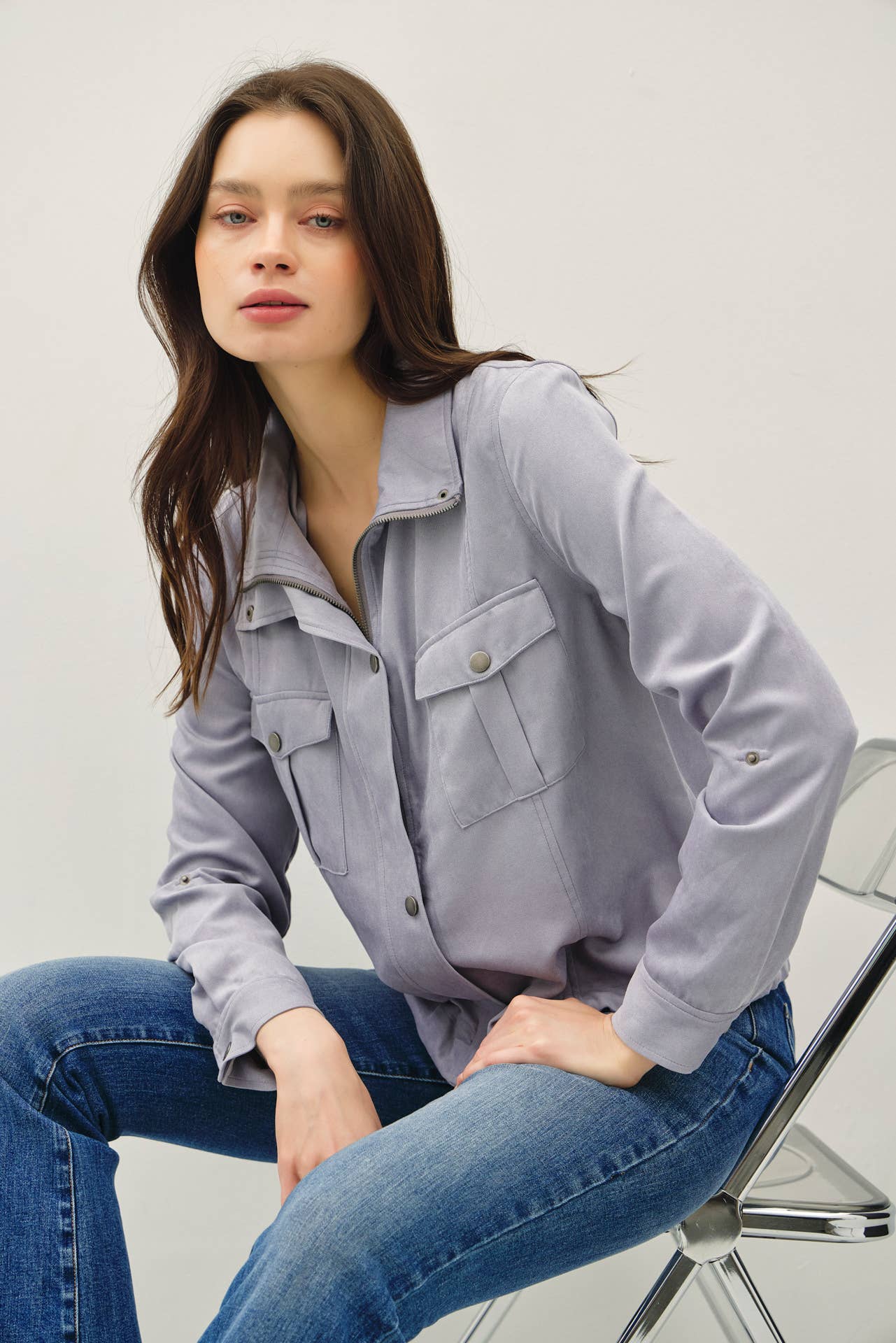 Cropped Utility Safari Jacket