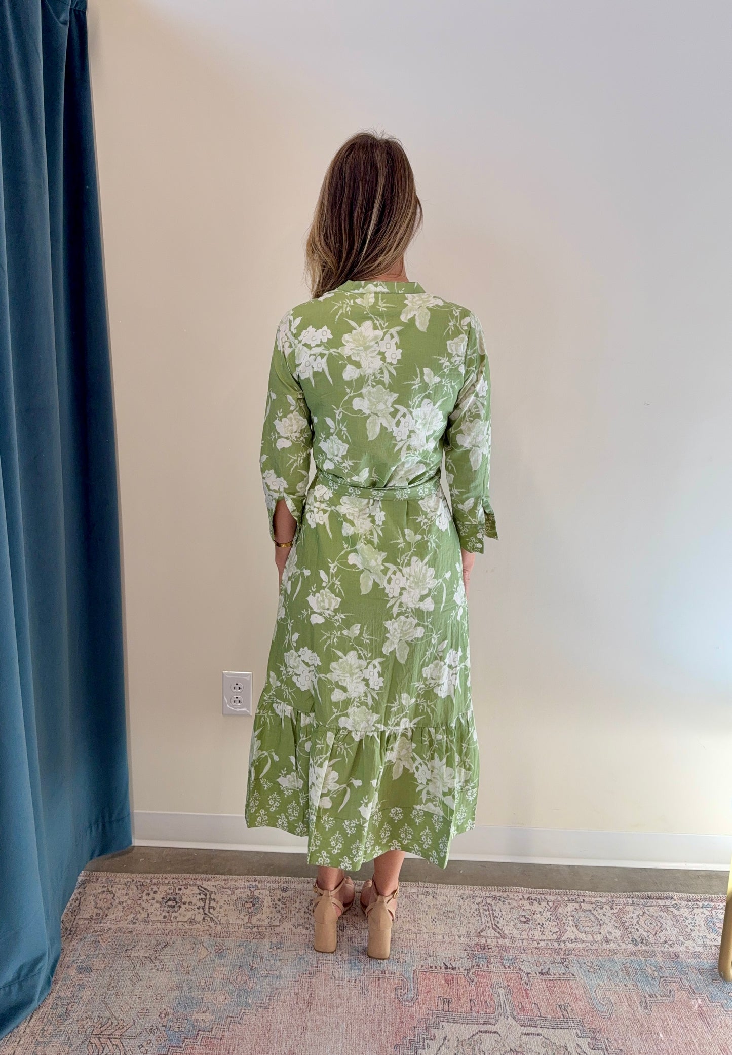 The Frances Dress- Sage Floral