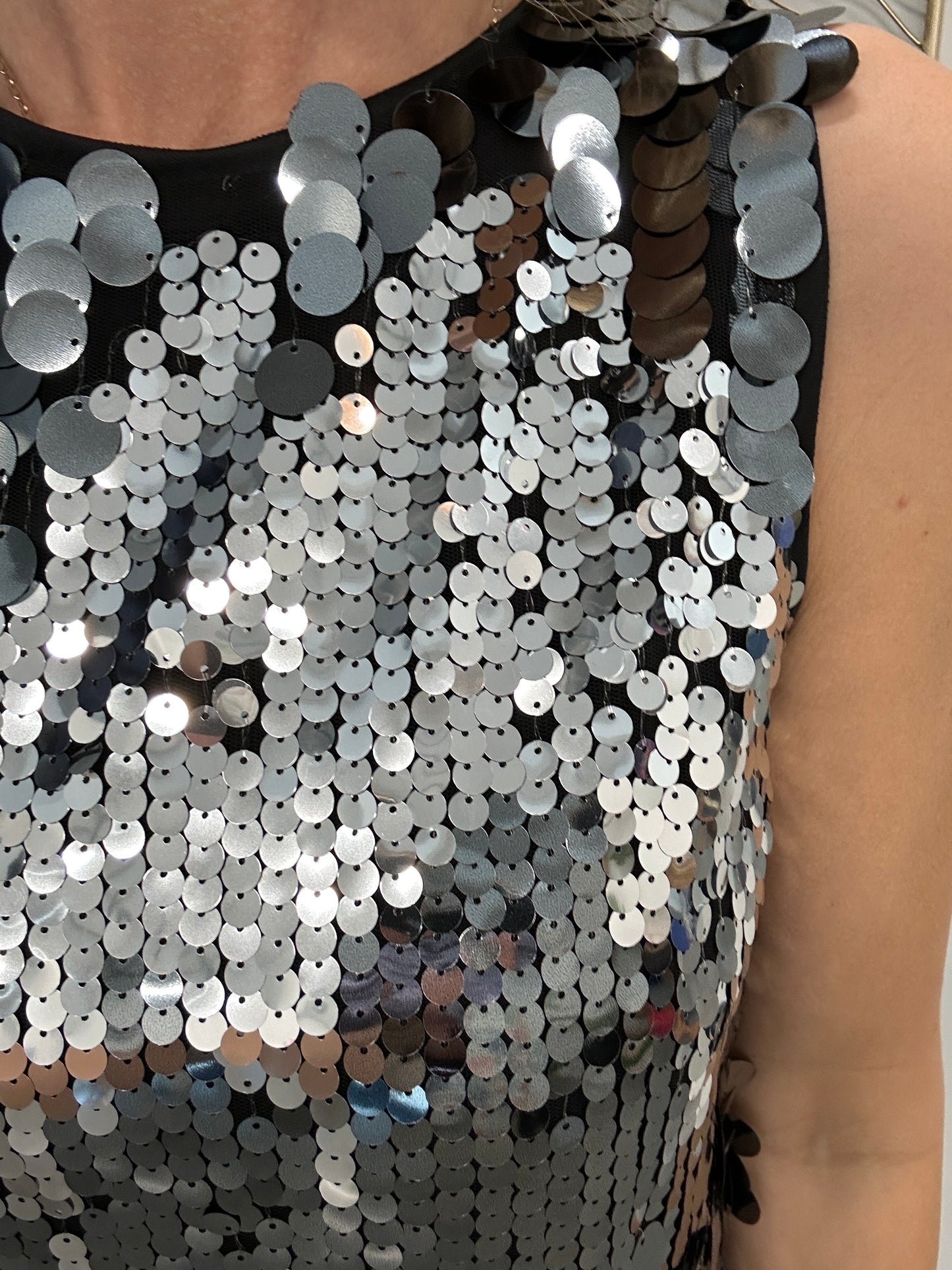 Bold Sequins Sleeveless Dress