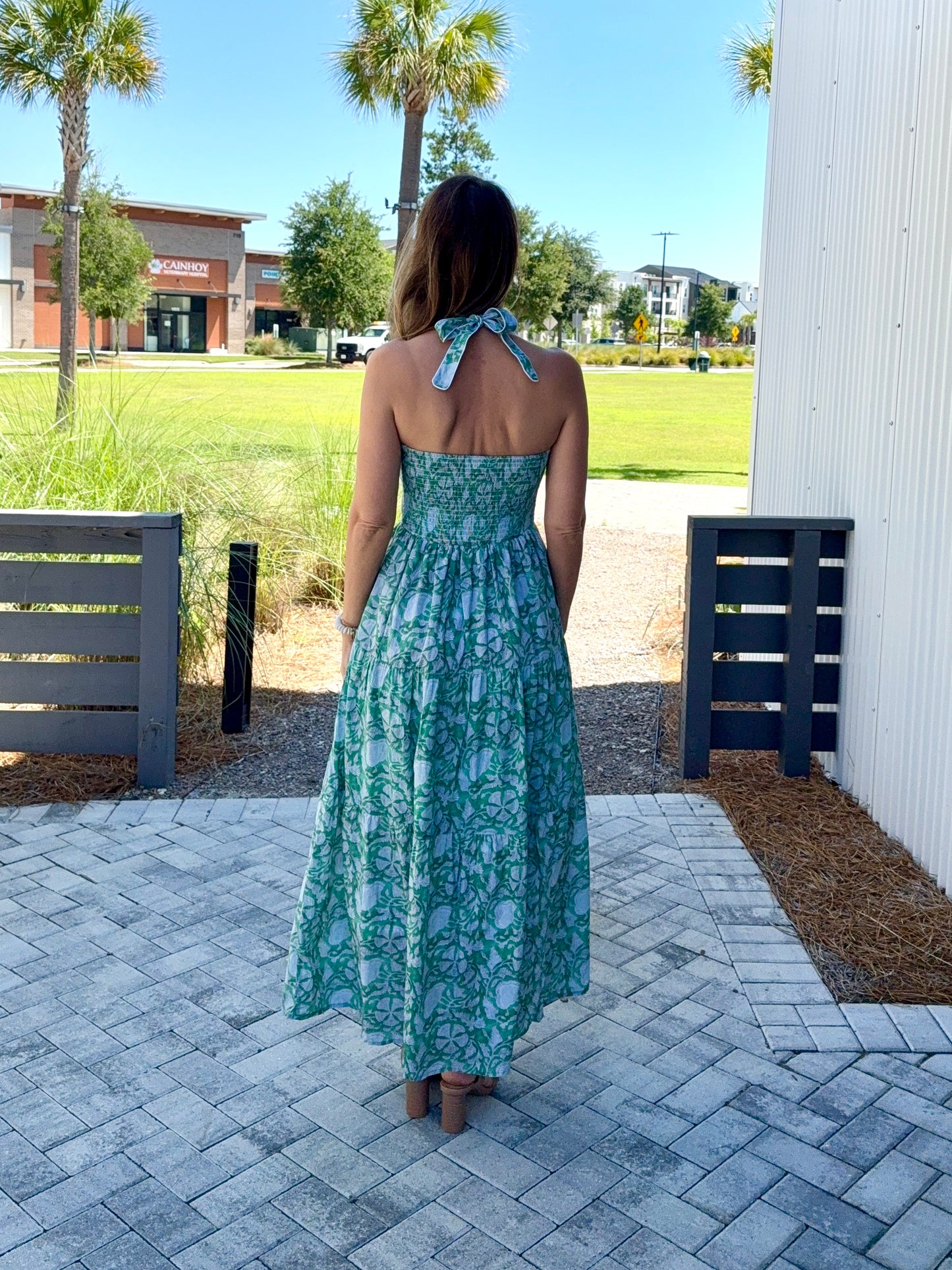 The Piper Dress- Watercolor Green