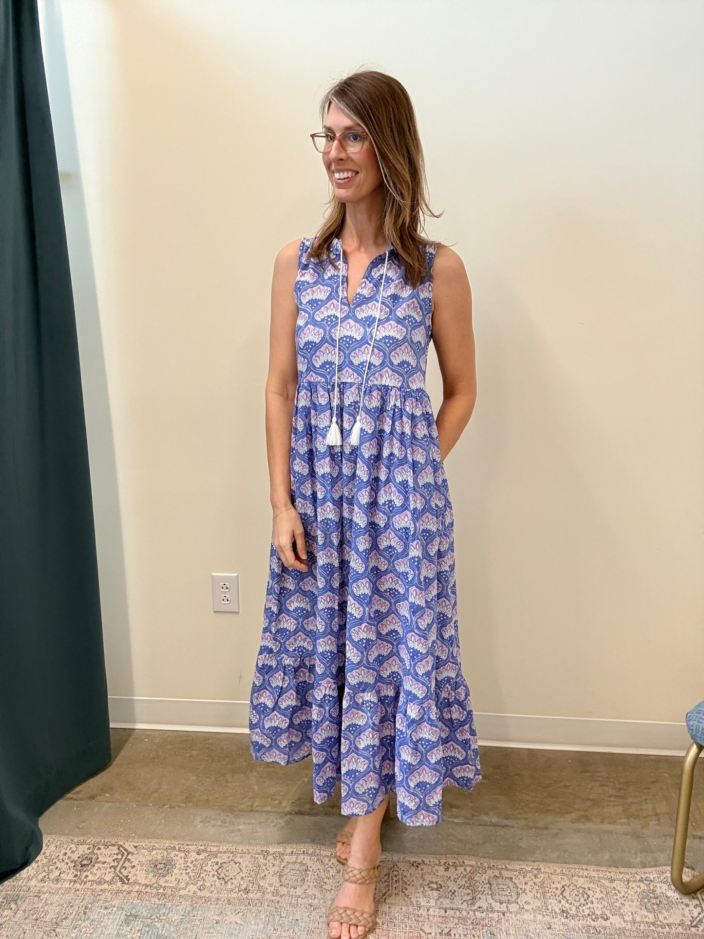 The Celia Dress- Purple Shell