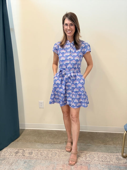 The Juna Mini Dress- Purple Shell