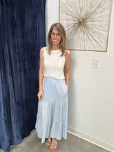 Load image into Gallery viewer, Tiered Linen Blend Long Skirt
