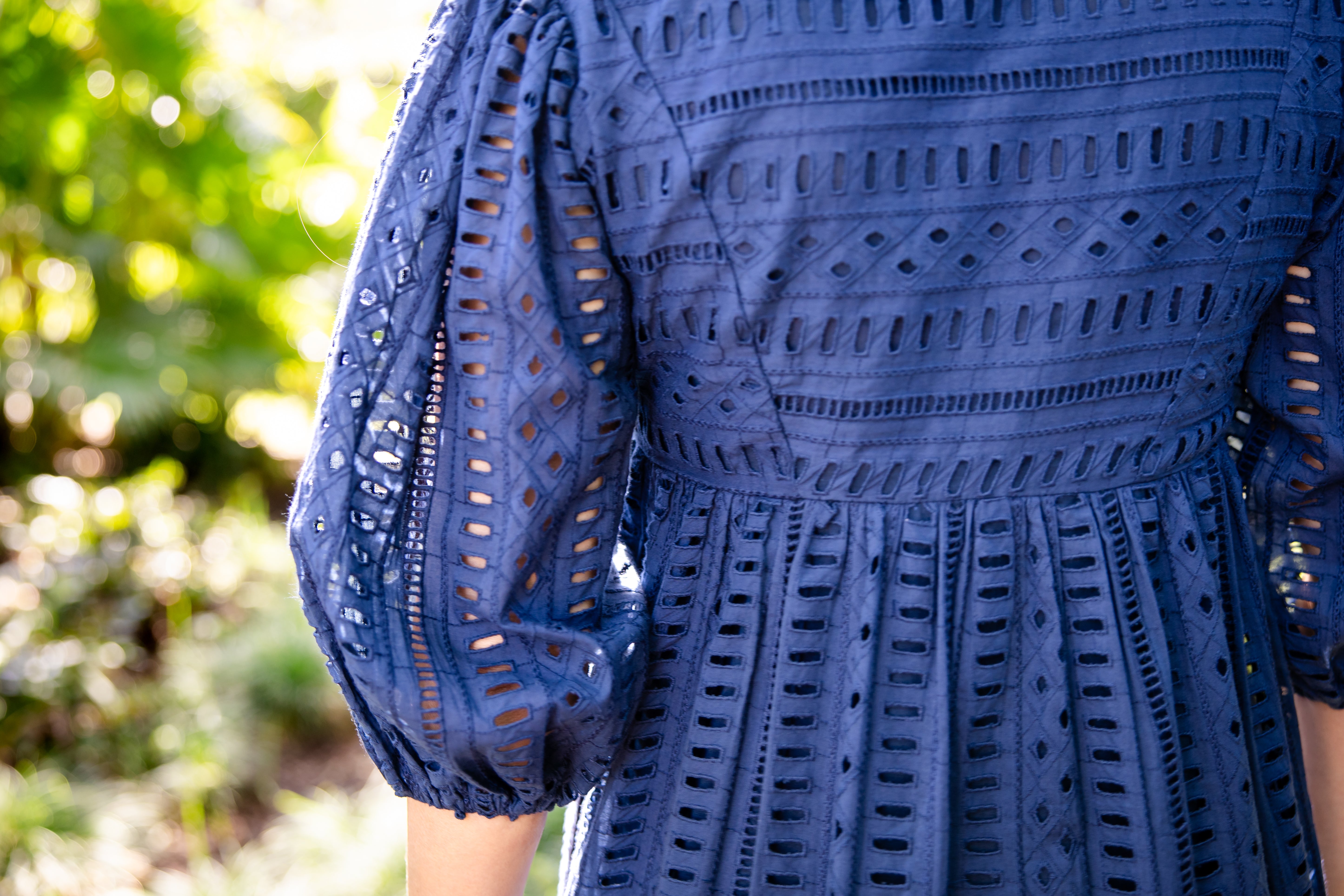 The Grace Eyelet Dress- Deep Navy – Subtle and Sass
