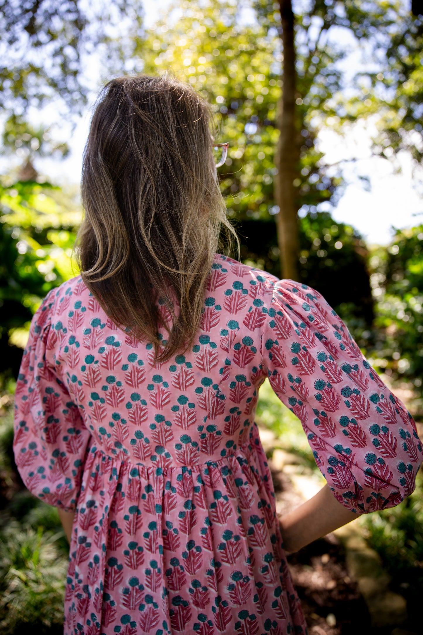 The Audrey Dress- Pink Posy