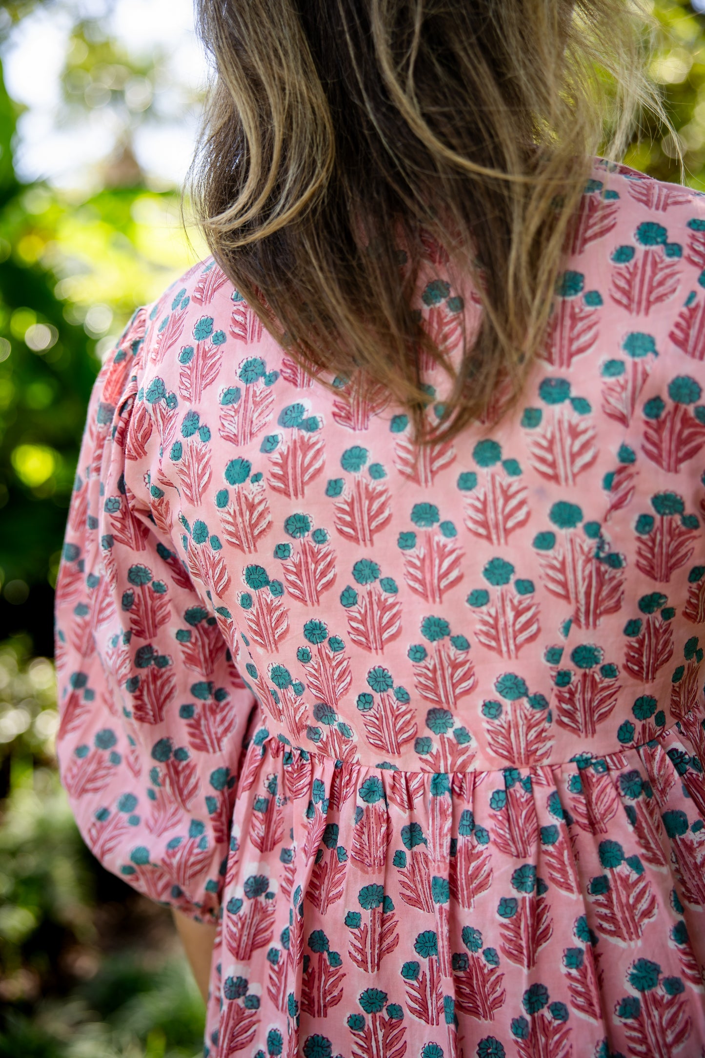 The Audrey Dress- Pink Posy