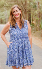 Load image into Gallery viewer, The Elsie Dress- Indigo Floral
