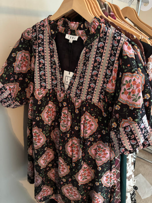 Rental- Floral Puff Sleeve Dress
