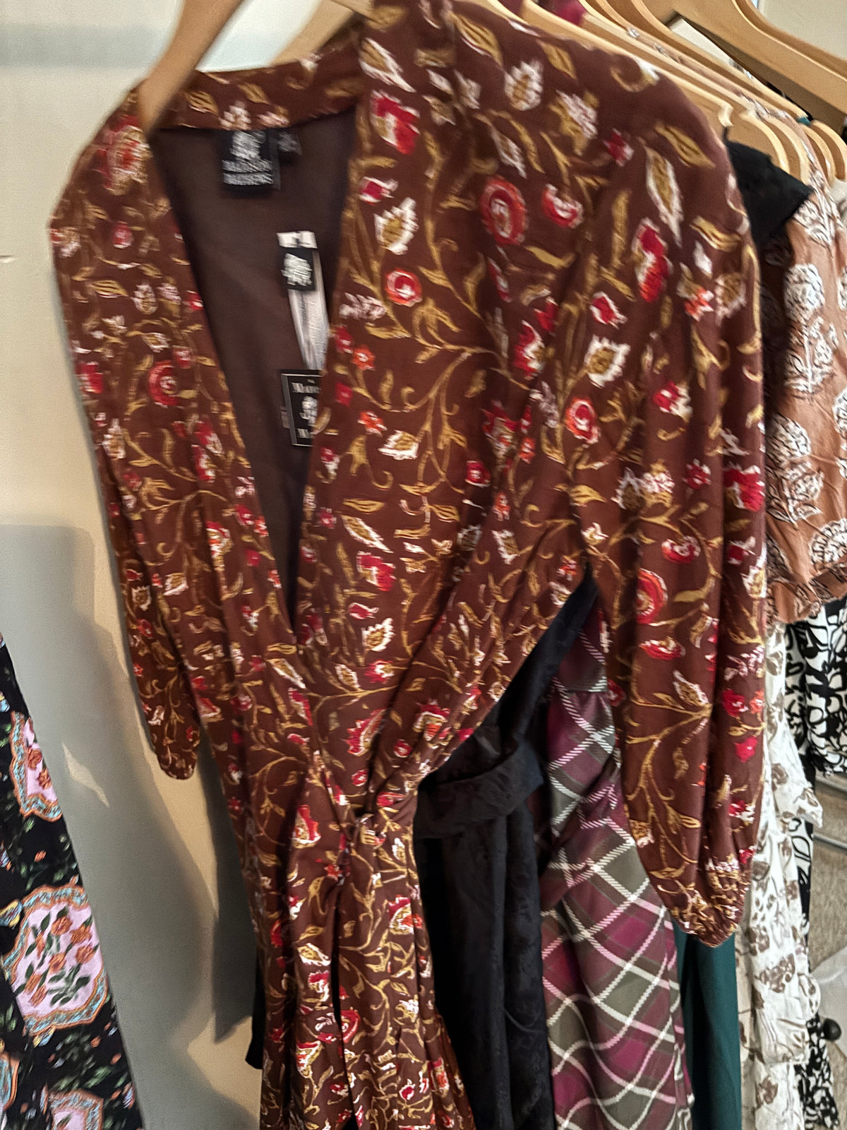 Rental- Block Print Wrap Dress