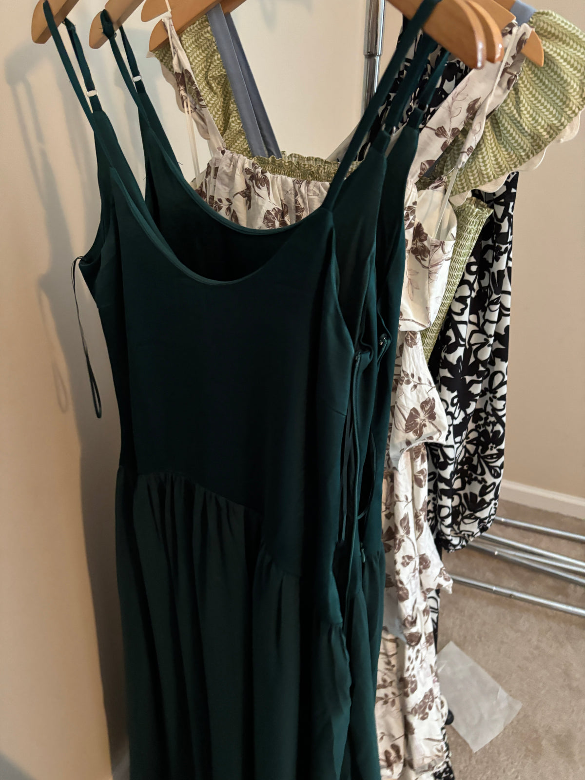 Rental- Satin & Crepe Holiday Dress