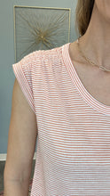 Load image into Gallery viewer, Smocked Shoulder Pinstripe Top

