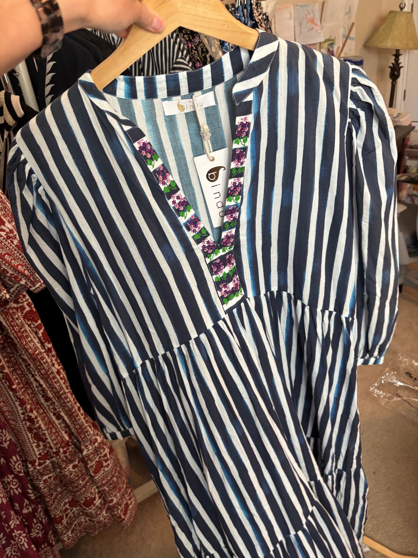 Rental- Bindu Striped Maxi Dress