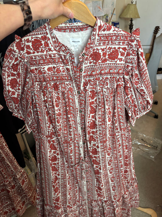 Rental- Aureum Floral Rust Dress