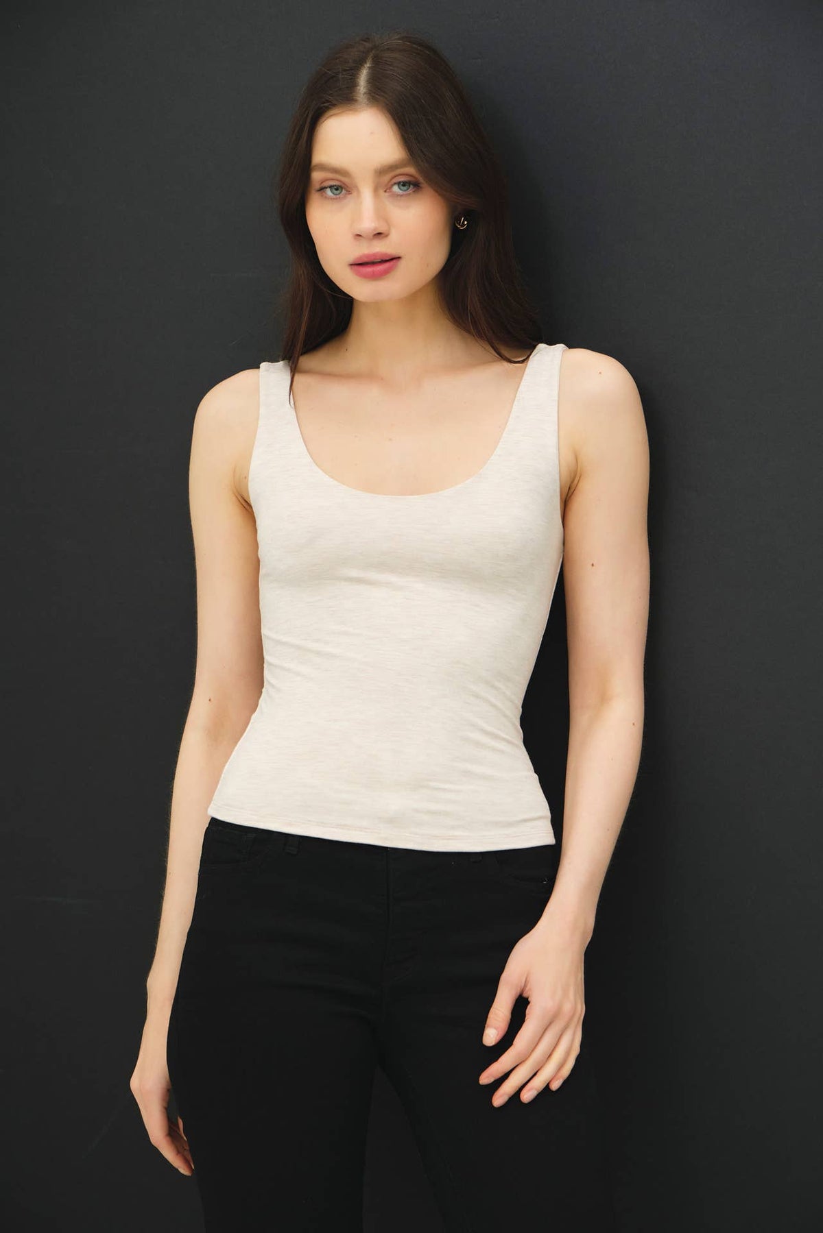 Basic Scoop Neck Jersey Tank Top