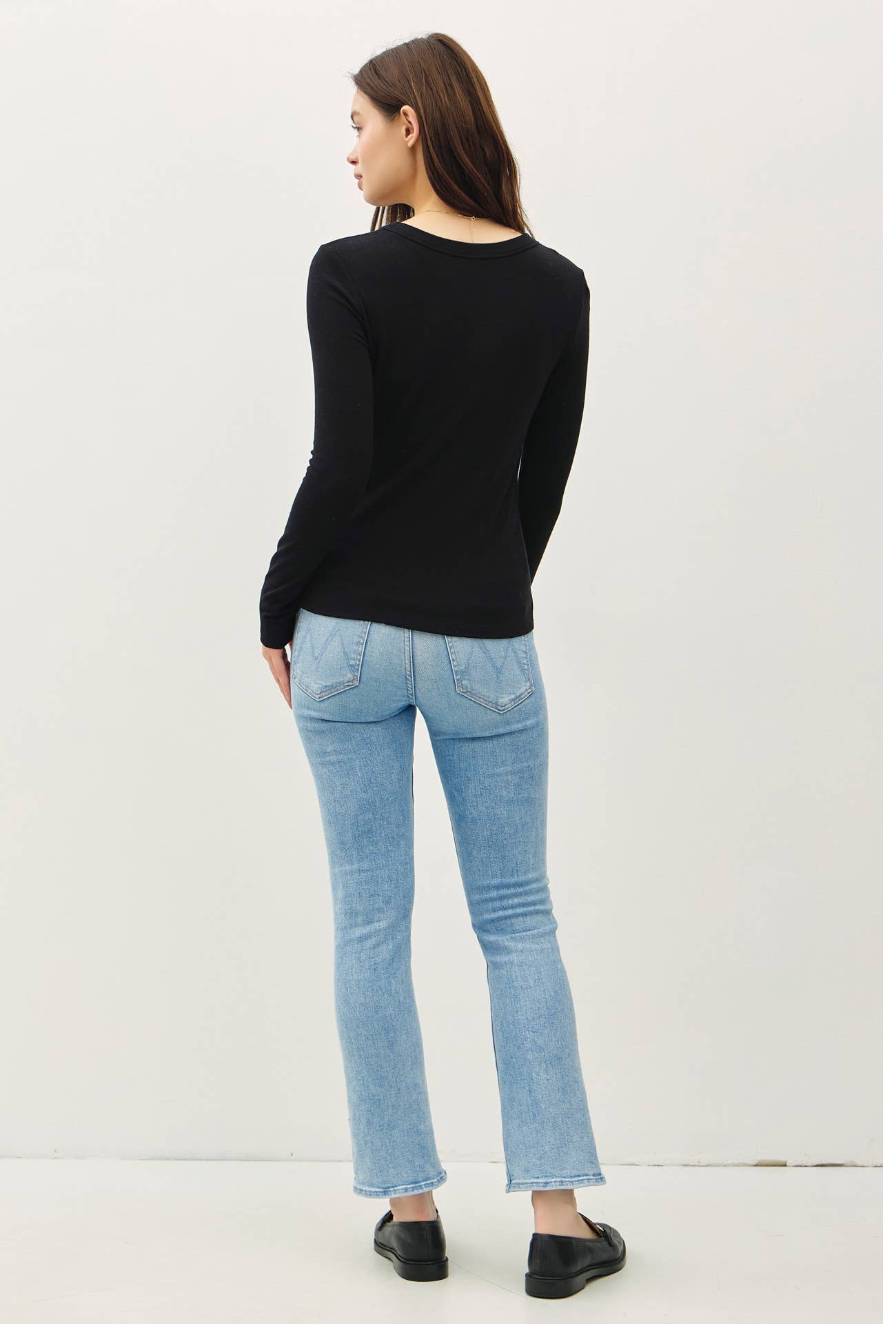 Basic Round Neck Long Sleeve Top