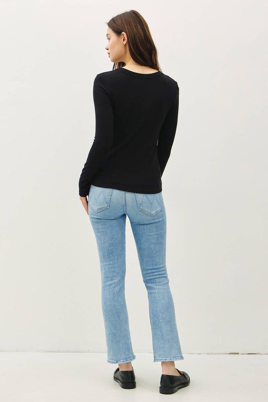 Basic Round Neck Long Sleeve Top