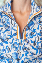 Load image into Gallery viewer, Abstract Floral Contrast Band Top
